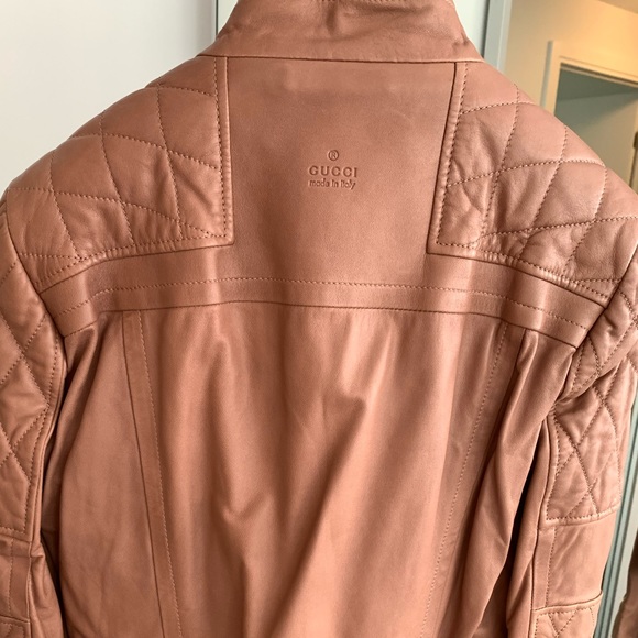 🆕🔥GUCCI Leather Moto Jacket - Authentic Sz42 - Picture 2 of 8